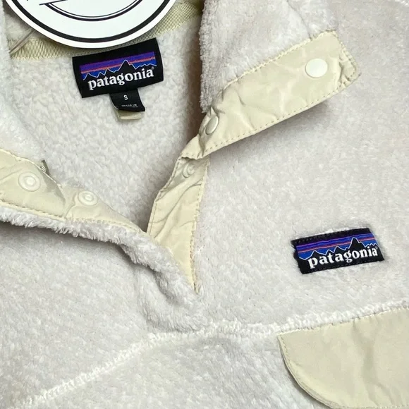 PATAGONIA Women’s Re-Tool Snap T Fleece Pullover Off White/Cream Size S - Picture 6 of 8